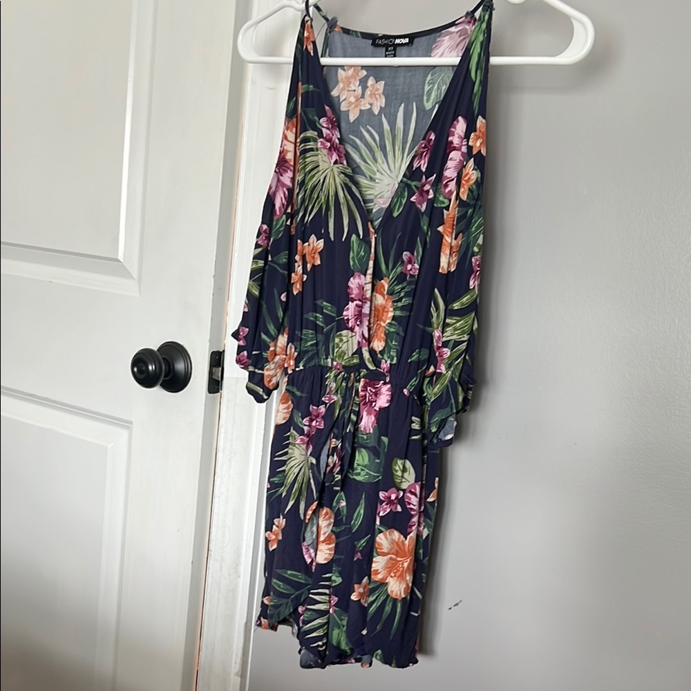 Floral V-Neck Romper